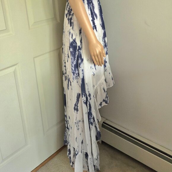 GUESS Tie-Dye High/Low Ruffle Long Dress Size XS - Picture 10 of 15